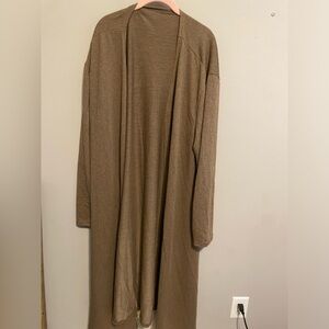 Long tan Duster Cardigan 4xl‎